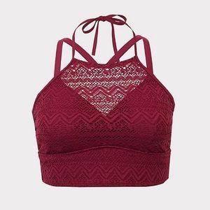 nwot torrid crochet swim halter top